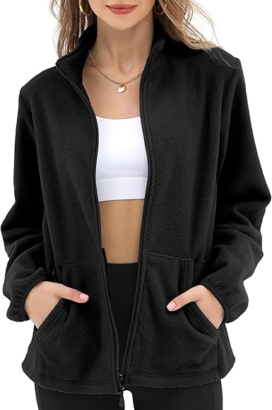 Women's Fleece Jacket with 6 Pockets